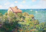 Πινακας σε καμβά MONET - FISHERMAN'S COTTAGE AT VARENGEVILLE