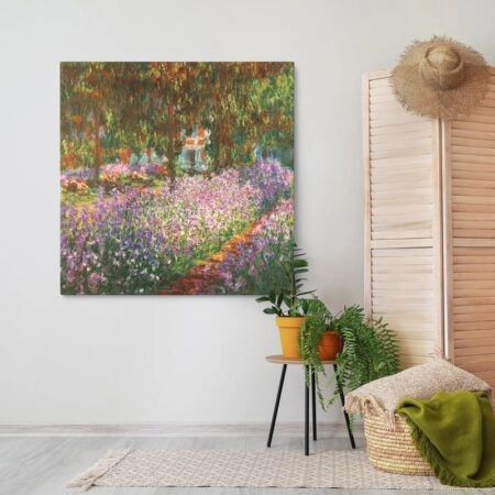 Πίνακας σε καμβά MONET - IRISES IN MONET'S GARDEN