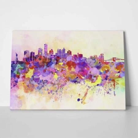 Πινακας σε καμβά NEW YORK WATERCOLOR