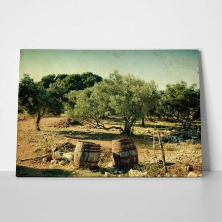Πινακας σε καμβά VINTAGE OLIVE TREES