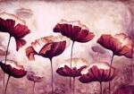 Πινακας σε καμβά PAINTING POPPIES CANVAS