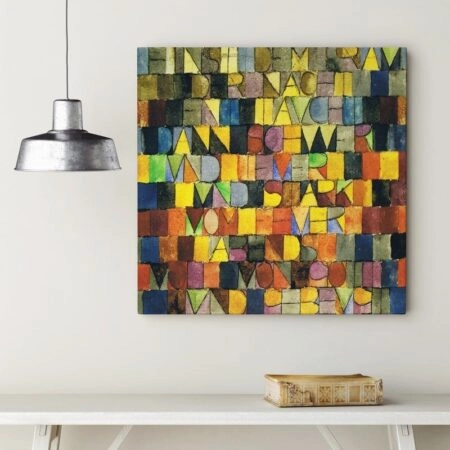 OUTLET Πίνακας σε καμβά PAUL KLEE - ONCE EMERGED FROM THE GREY OF NIGHT 120cm x 120cm - OUTLET