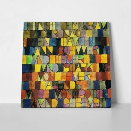 OUTLET Πίνακας σε καμβά PAUL KLEE - ONCE EMERGED FROM THE GREY OF NIGHT 120cm x 120cm - OUTLET Sticky 1