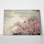 Πινακας σε καμβά PINK CHINESE LANDSCAPE