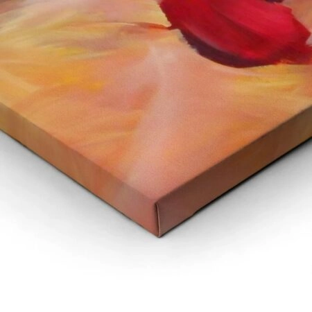 Πινακας σε καμβά RED ROMANTIC POPPY FLOWERS HANDMADE OIL PAINTING - Παπαρουνες Sticky 1