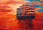 Πινακας σε καμβά SAILING FRIGATE