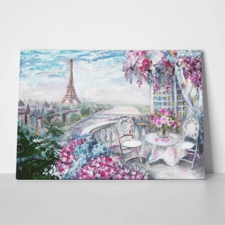 Πινακας σε καμβά SUMMER CAFE IN PARIS - Παρισι