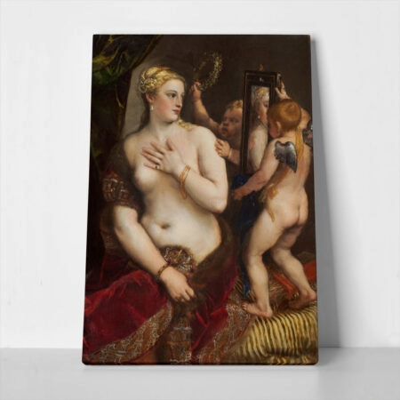 Πινακας σε καμβά TITIAN - VENUS MIRROR