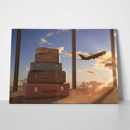 Πινακας σε καμβά TRAVEL BAGS - Αεροπλανα - Εναερια