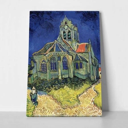 Πινακας σε καμβά VAN GOGH - CHURCH AT AUVERS