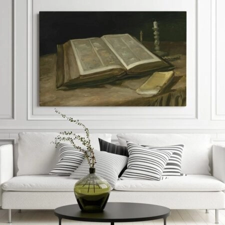 Πινακας σε καμβά VAN GOGH - STILL LIFE WITH BIBLE