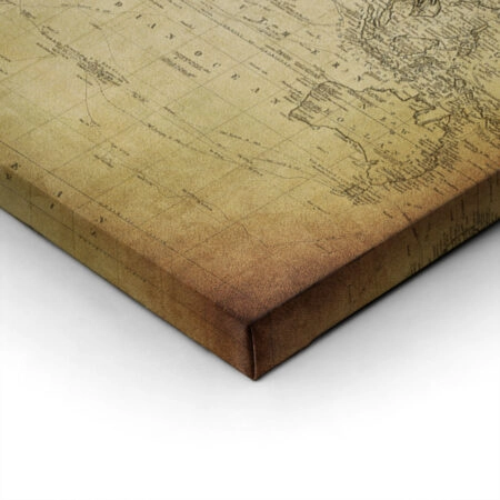Πινακας σε καμβά VINTAGE WORLD MAP 1814 - Χαρτες Sticky 1