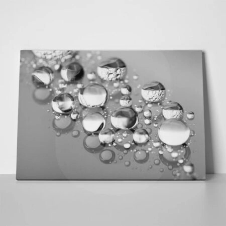 Πινακας σε καμβά WATER DROPS ON GLASS MACRO