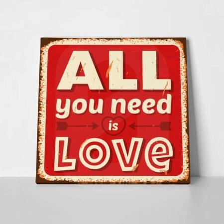 Πίνακας ALL YOU NEED IS LOVE - Typography και Χαρτες