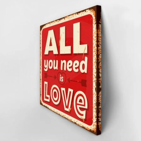 Πίνακας ALL YOU NEED IS LOVE - Typography και Χαρτες Sticky 2