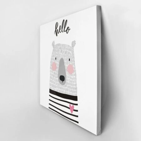 Πίνακας σε καμβά CUTE CARD HAND DRAWN BEAR - Παιδικοι και set Sticky 2
