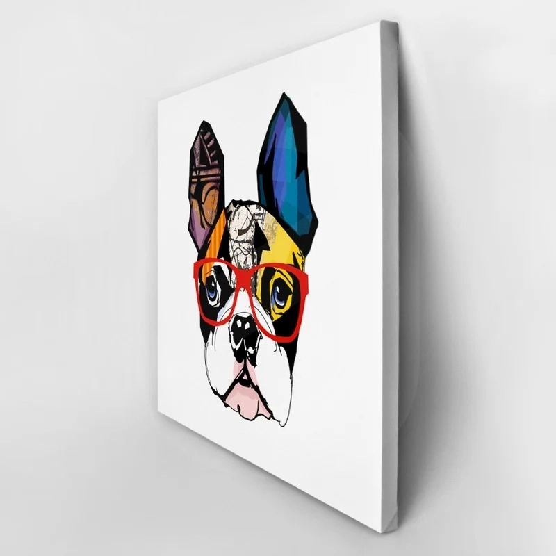 Πίνακας σε καμβά PORTRAIT FRENCH BULLDOG WEARING SUNGLASSES