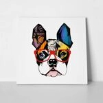Πίνακας σε καμβά PORTRAIT FRENCH BULLDOG WEARING SUNGLASSES