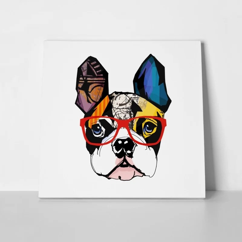 Πίνακας σε καμβά PORTRAIT FRENCH BULLDOG WEARING SUNGLASSES