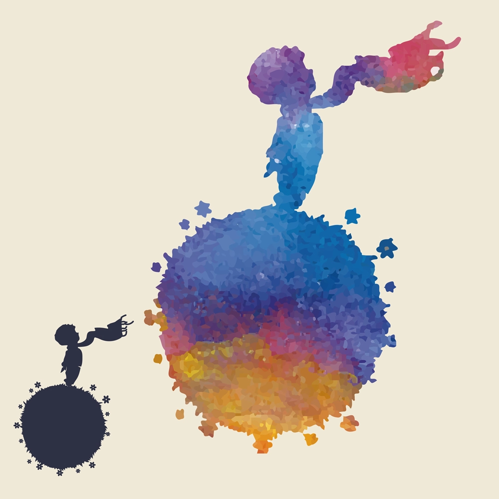 Πίνακας σε καμβά ABSTRACT LITTLE PRINCE ON PLANET