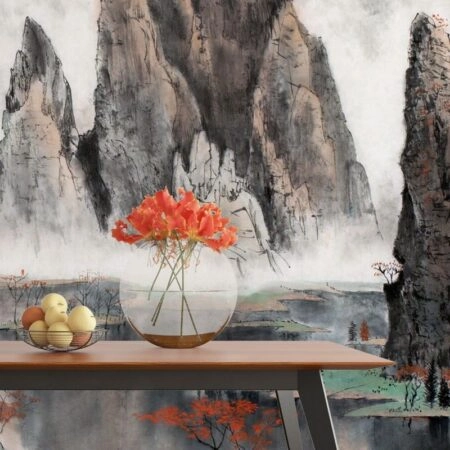 Αυτοκόλλητη Ταπετσαρία τοίχου CHINESE LANDSCAPE OF MOUNTAINS AND WATER - Τοπία Sticky 1
