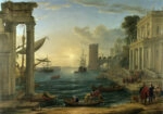 Πινακας σε καμβά CLAUDE - THE EMBARKATION OF THE QUEEN OF SHEBA