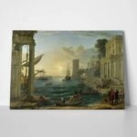 Πινακας σε καμβά CLAUDE - THE EMBARKATION OF THE QUEEN OF SHEBA