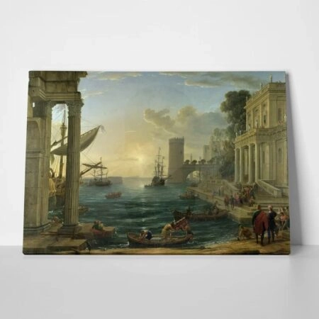 Πινακας σε καμβά CLAUDE - THE EMBARKATION OF THE QUEEN OF SHEBA