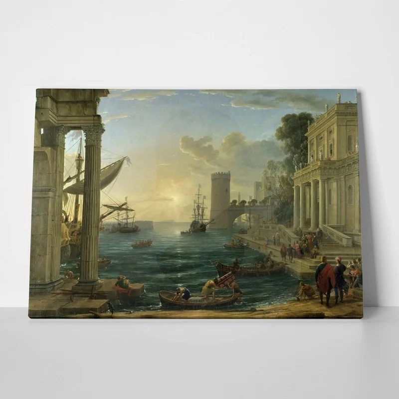 Πινακας σε καμβά CLAUDE - THE EMBARKATION OF THE QUEEN OF SHEBA
