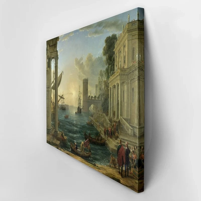 Πινακας σε καμβά CLAUDE - THE EMBARKATION OF THE QUEEN OF SHEBA