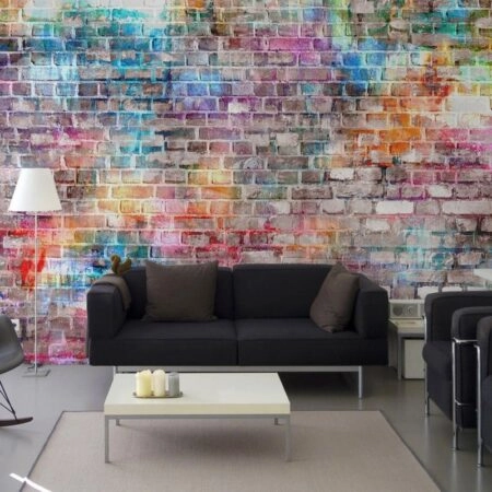 Αυτοκόλλητη Ταπετσαρία τοίχου COLORED WALL - Απομίμηση υλικών Sticky 1