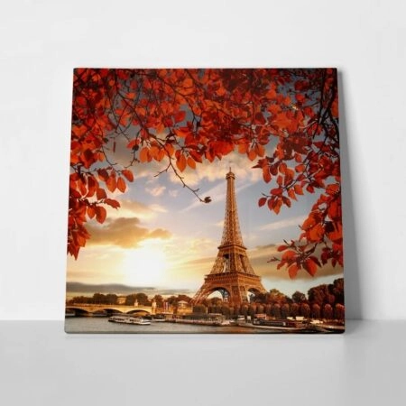 Πίνακας σε καμβά EIFFEL'S AUTUMN LEAVES