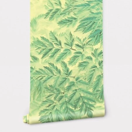 Αυτοκόλλητη Ταπετσαρία τοίχου GREEN AND YELLOW LEAF PATTERN - Ταπετσαρίες Sticky 1