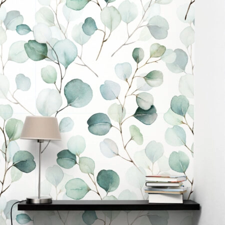 Αυτοκόλλητη Ταπετσαρία τοίχου GREEN LEAVES COMPOSITION - Floral - Λουλουδια Sticky 1