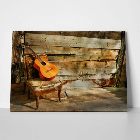 Πινακας σε καμβά GUITAR CHAIR - Κιθαρα