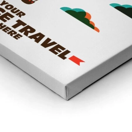 Πίνακας σε καμβά LANGUAGE TRAVEL - Typography και Χαρτες Sticky 1