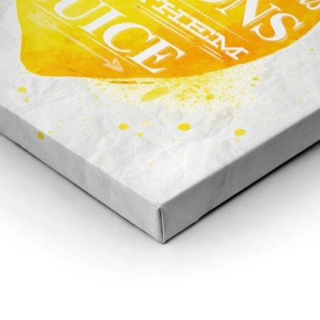 Πινακας σε καμβά LEMON - Typography και Χαρτες Sticky 1