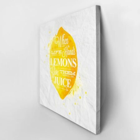 Πινακας σε καμβά LEMON - Typography και Χαρτες Sticky 2
