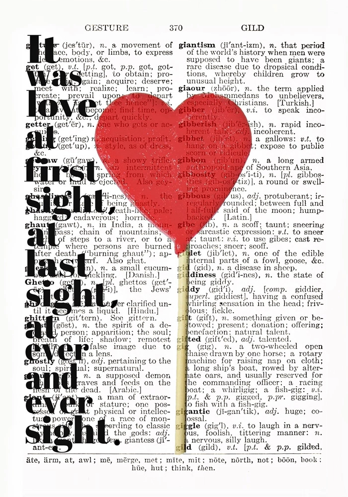 Πινακας σε καμβά LOVE AT FIRST... AND LAST SIGHT