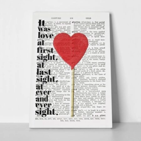 Πινακας σε καμβά LOVE AT FIRST... AND LAST SIGHT - Αγαπη - Ερωτας Sticky 1