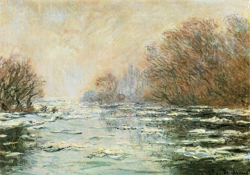 Πινακας σε καμβά MONET - ICE MELTING NEAR VETHEUIL