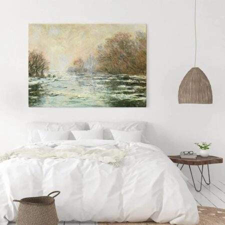Πινακας σε καμβά MONET - ICE MELTING NEAR VETHEUIL