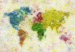 Πινακας σε καμβά PAPER PAINTING WORLD MAP