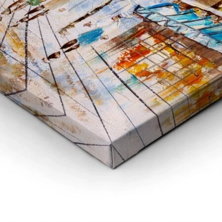 Πινακας σε καμβά PARIS STREET VIEW OIL PAINTING 2 - Παρισι Sticky 1