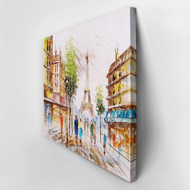 Πινακας σε καμβά PARIS STREET VIEW OIL PAINTING 2