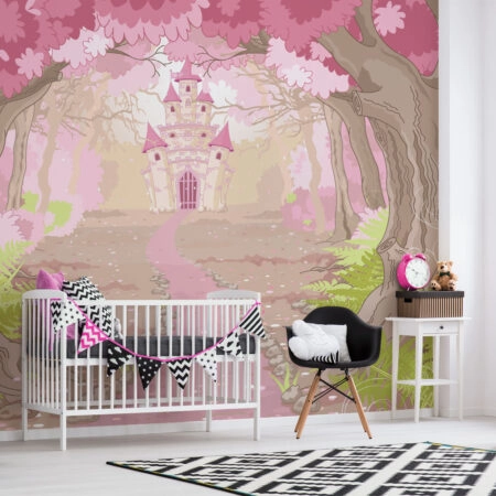 Αυτοκόλλητη Ταπετσαρία τοίχου PINK FOREST