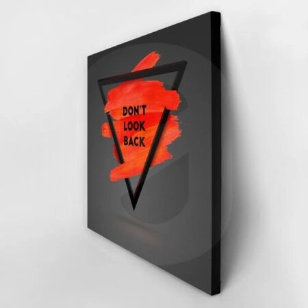 Πίνακας σε καμβά QUOTE DON'T LOOK BACK - Typography και Χαρτες Sticky 2