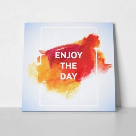 Πίνακας σε καμβά QUOTE ENJOY THE DAY - Typography και Χαρτες
