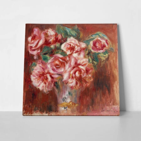 Πίνακας σε καμβά RENOIR - ROSES DANS UN VASE - Pierre Auguste Renoir Sticky 1