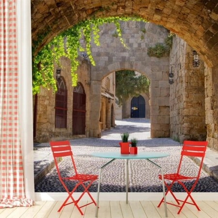 Αυτοκόλλητη Ταπετσαρία τοίχου RHODES STREET - Χάρτες - Πόλεις Sticky 1